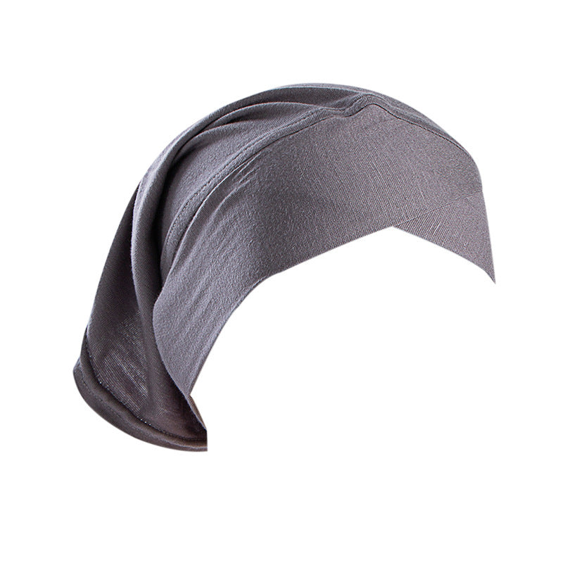 Womens Solid-Color Versatile Headscarf Hat