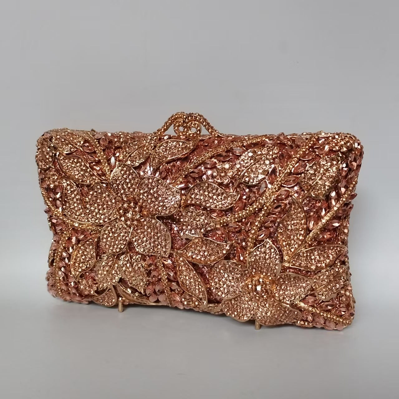 Blomst Diamant Banket Rhinsten Clutch Brude Bryllup Taske