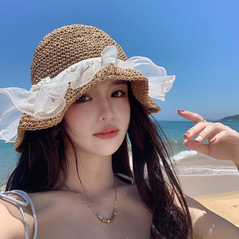 Spring Autumn Summer Beach Straw Mesh Hat