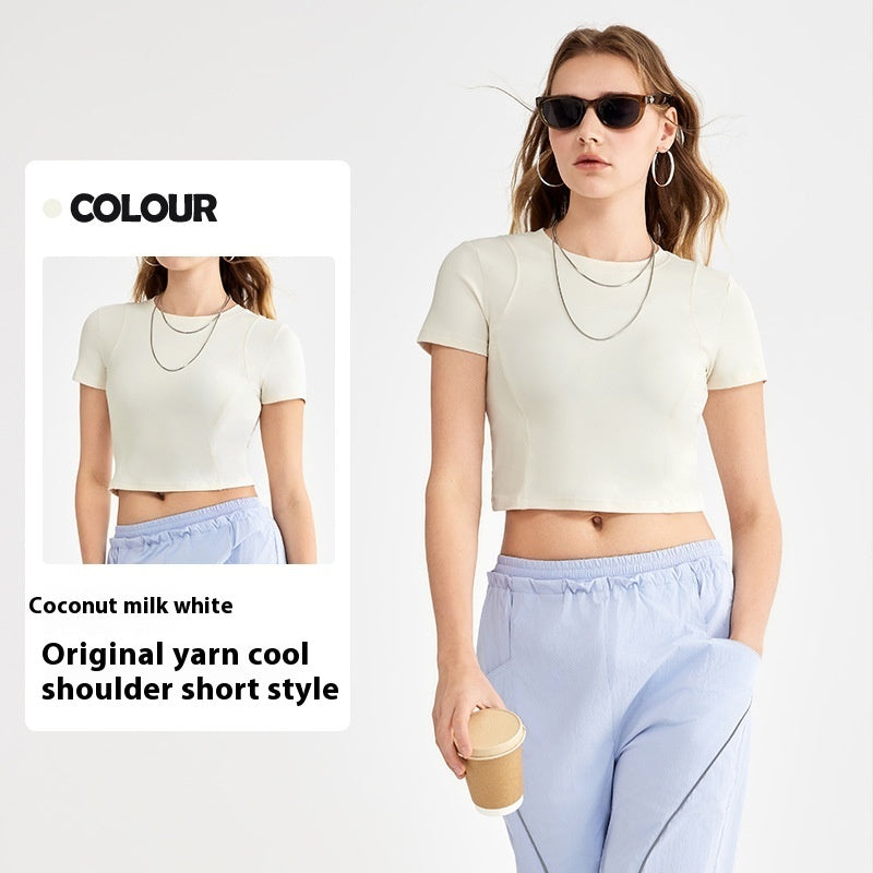 Yoga Clothing Top Women's Sports Short-sleeved T-shirt