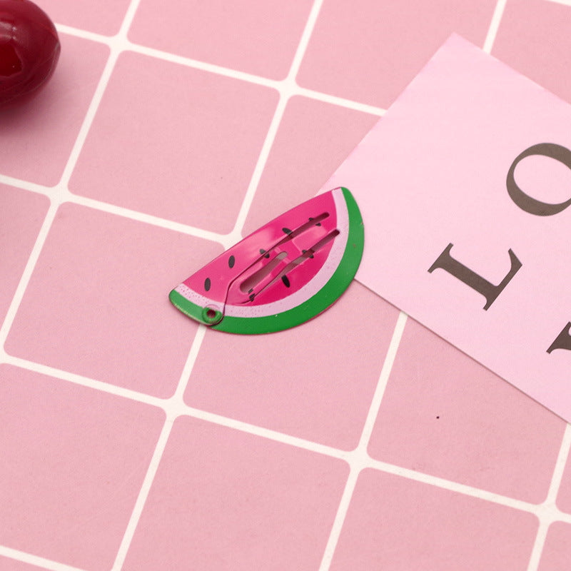 Paint Fruit Barrettes Color Printing Watermelon Strawberry