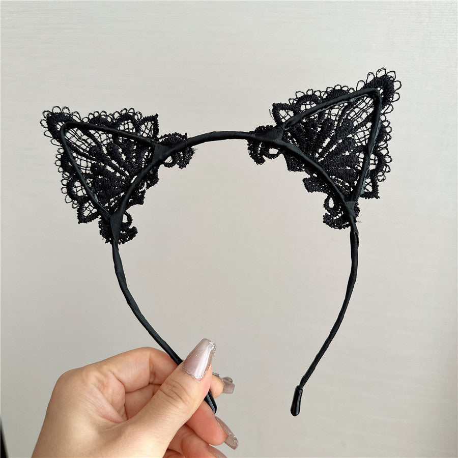 Ladies' Temperament Lace High-end Cat Ear Hair Accessory
