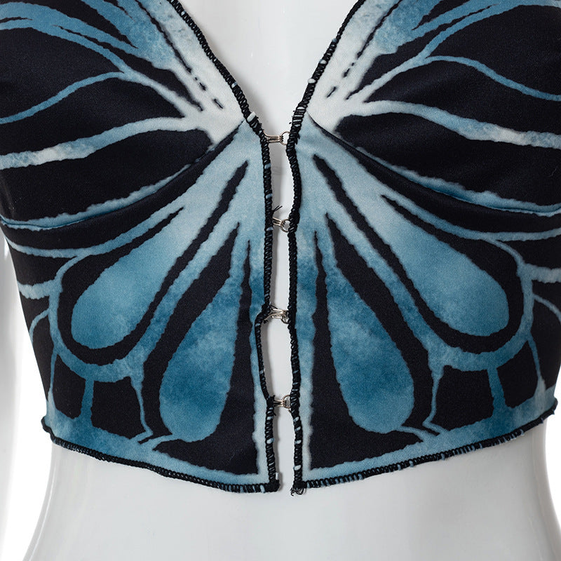 Women's Spring Summer Butterfly Print Camisole