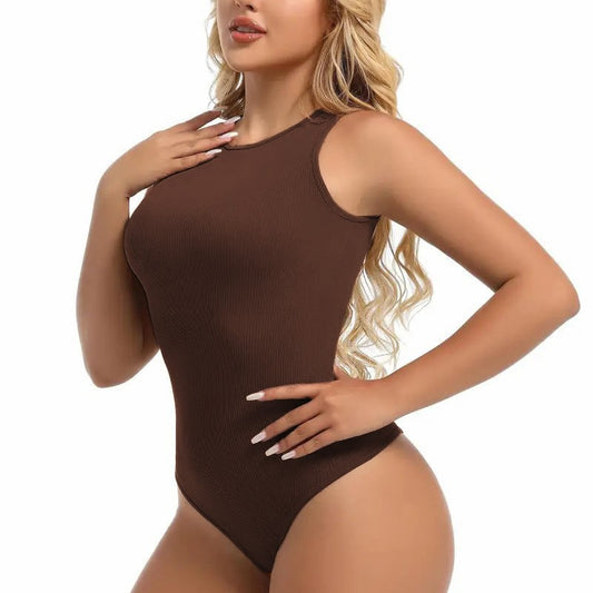 Sleeveless Slim Jumpsuit Women's Top Pure Color Tight