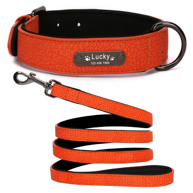 Soft Leather Dog Collar Collar For Large Dogs