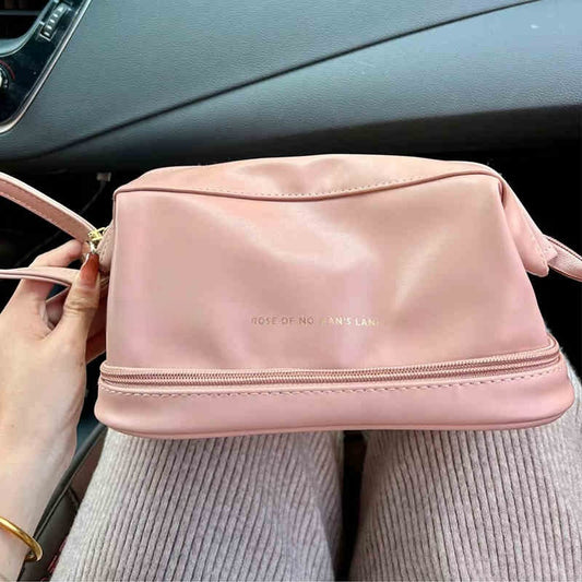 Cloud Double Layer Cosmetic Female Portable Buggy Bag