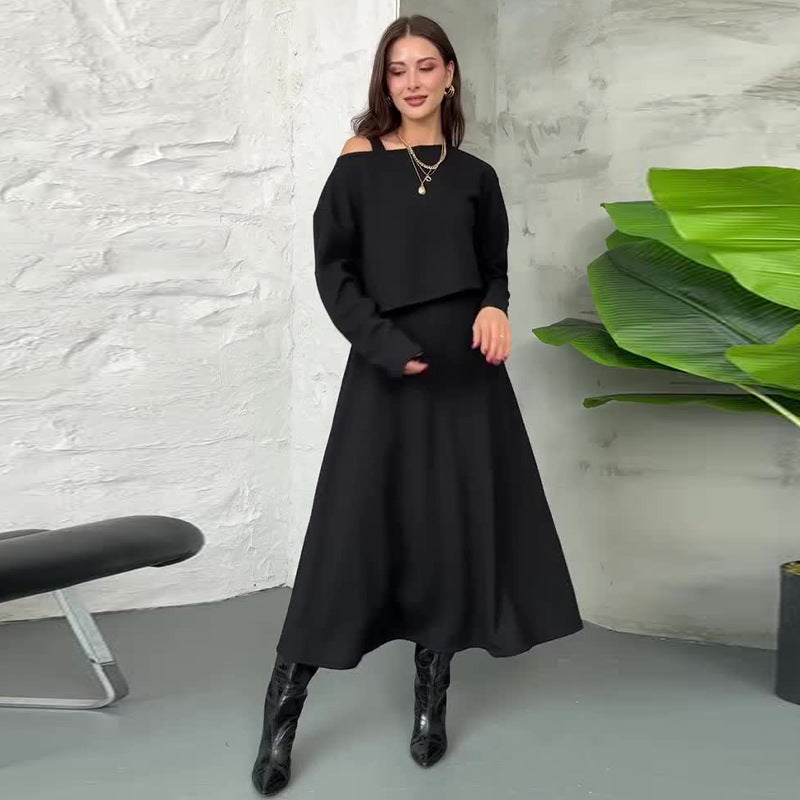 Minimalist strikkjolesæt til kvinder