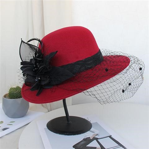 Ladies Temperament Retro Mesh Fashion Hat Trend