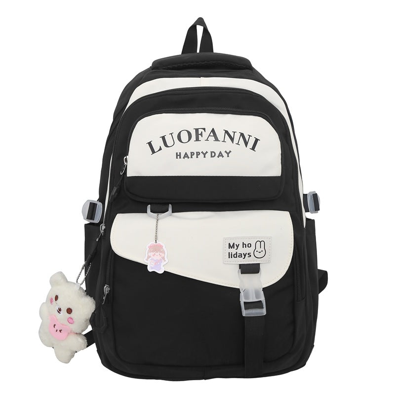 School Season Backpack Korean Style College Style Large Capacity Student Schoolbag Female