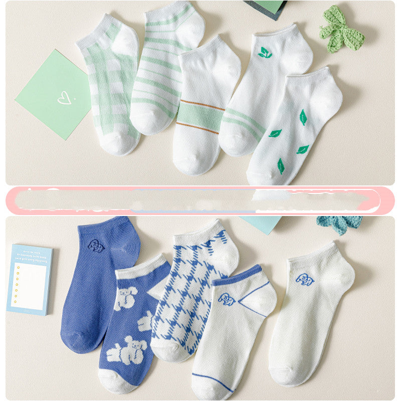 Ladies Cute Cotton Shallow Mouth Invisible Socks
