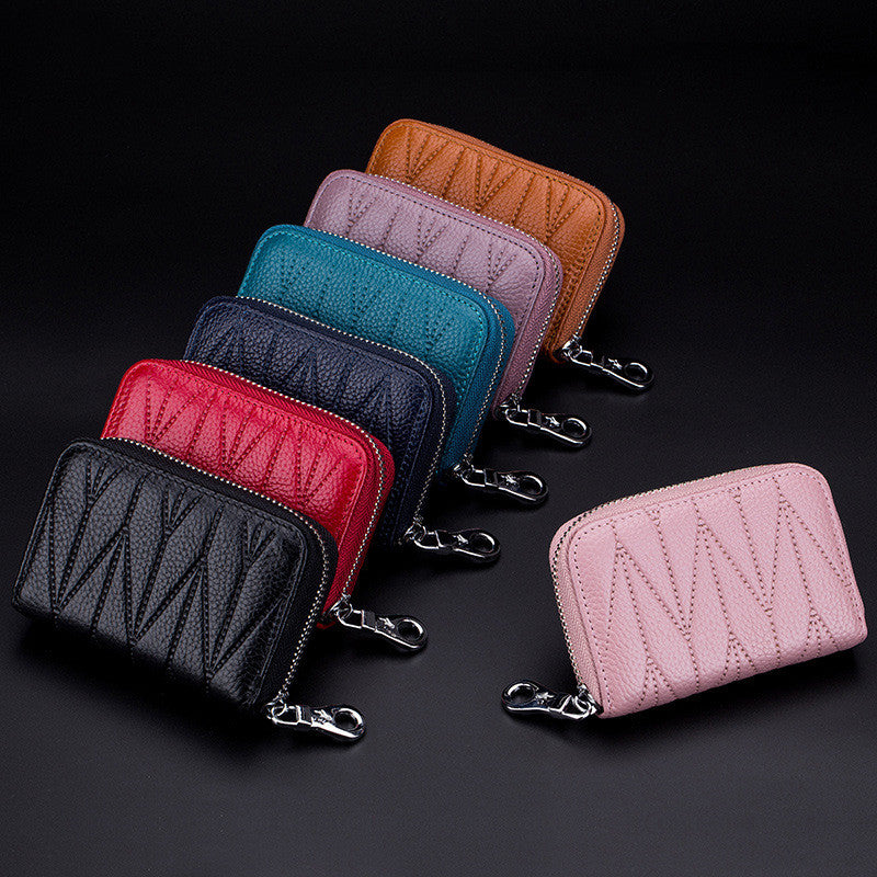 Kortholder med lynlås, NFC-afskærmning, Lille møntpung