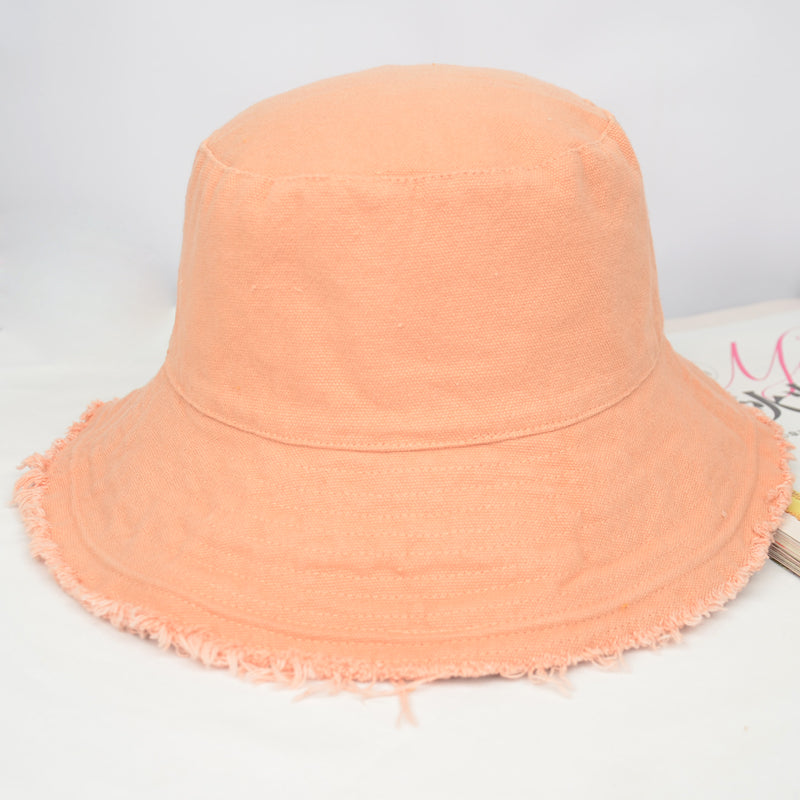 Black Sunshade Versatile Frayed Bucket Hat