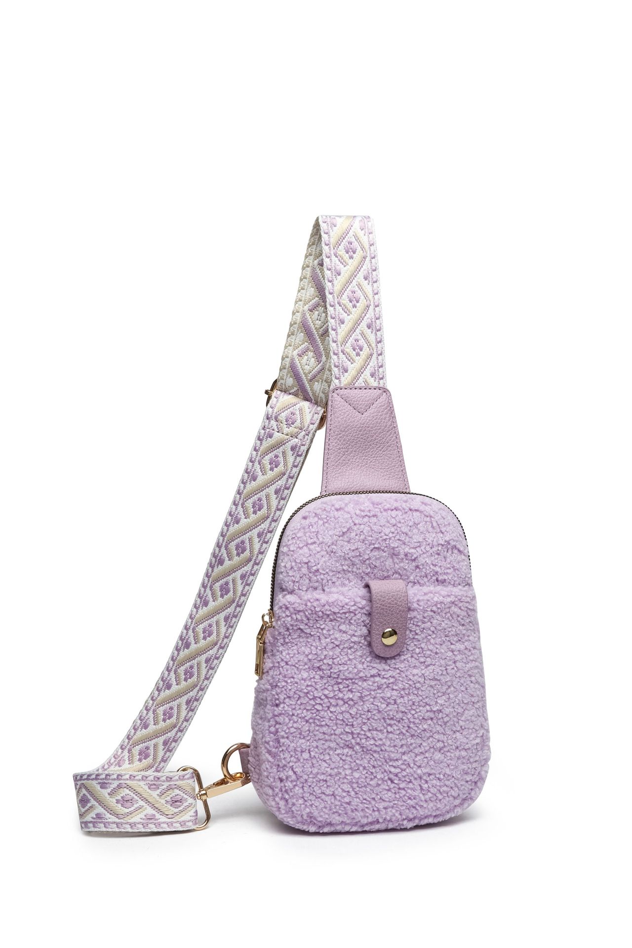 Ethnic Style Shoulder Strap Crossbody Casual Fur Bag