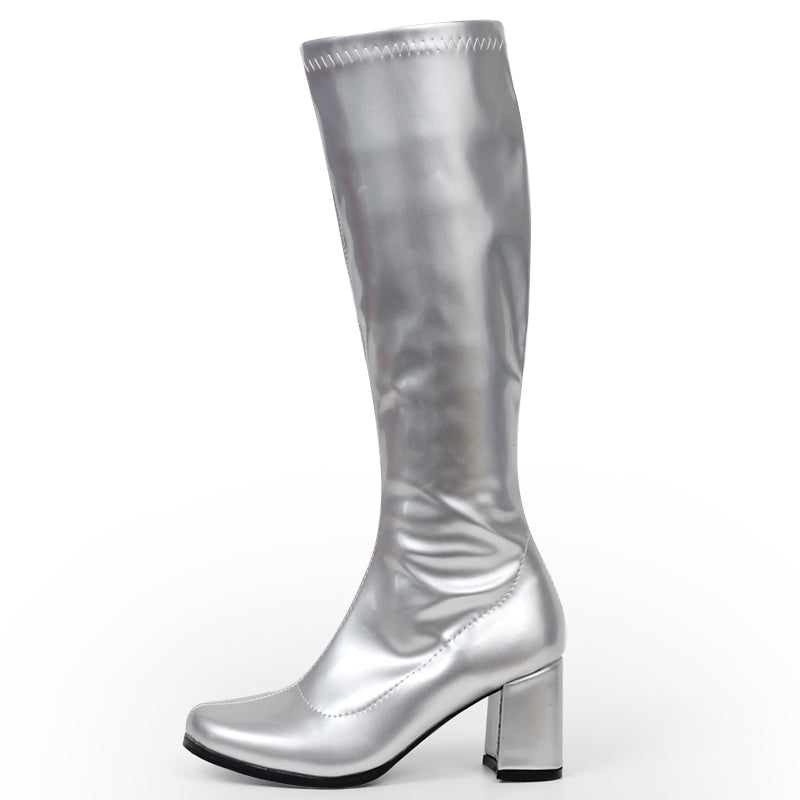 Simple Patent Leather Fashion Thick-heeled Martin Boots 9cm High-heeled