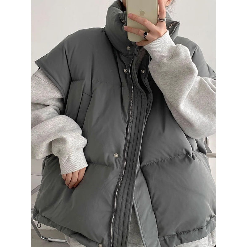 Stand-up Collar Thick Cold-proof Warm Casual Jacket