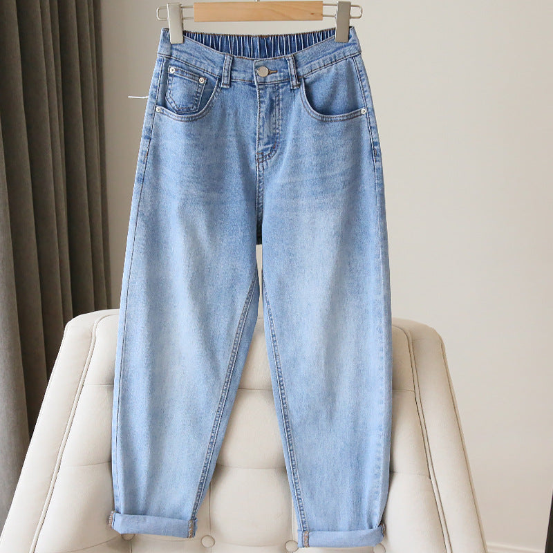 High Waisted Loose Fitting Comfort Jeans