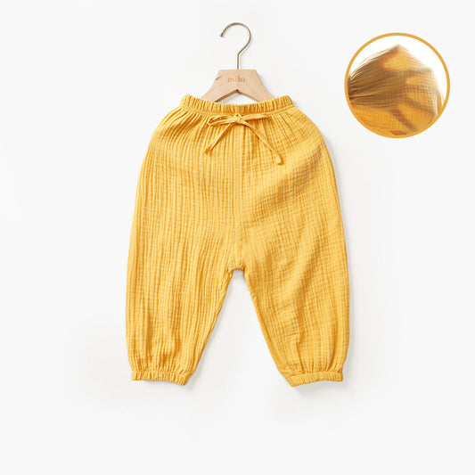 Children's Mosquito Pants Cotton And Linen Loose Ramie Gauze Casual Pants
