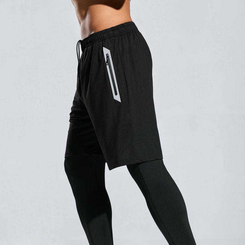 Tight Sports Pants Fake Two Men's Trousers Training Pants