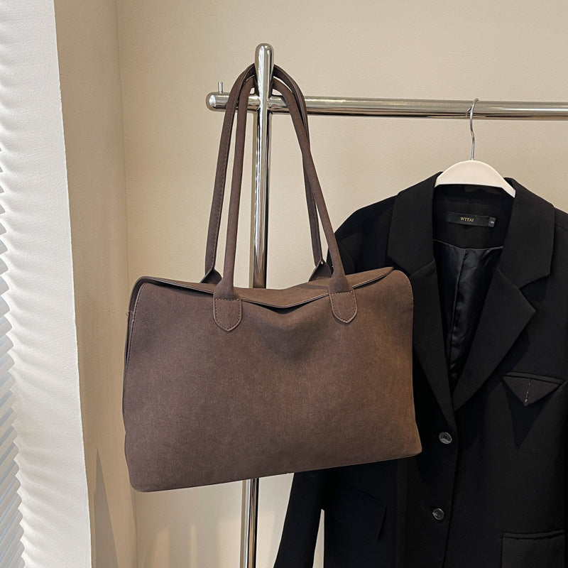 Autumn And Winter Vintage Suede Large Capacity Bag