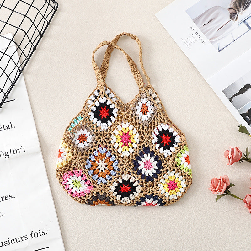 Handmade Crochet Weave Vintage Hollow Bag