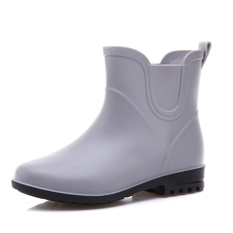Fashion All Seasons Ladies All-match Rain Boots Short Tube