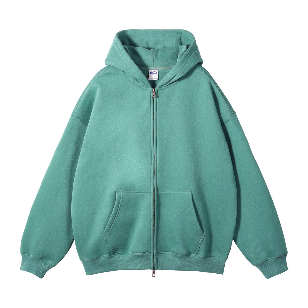 Fleece-lined Thickened American Zipper Men's Sweater And Pants