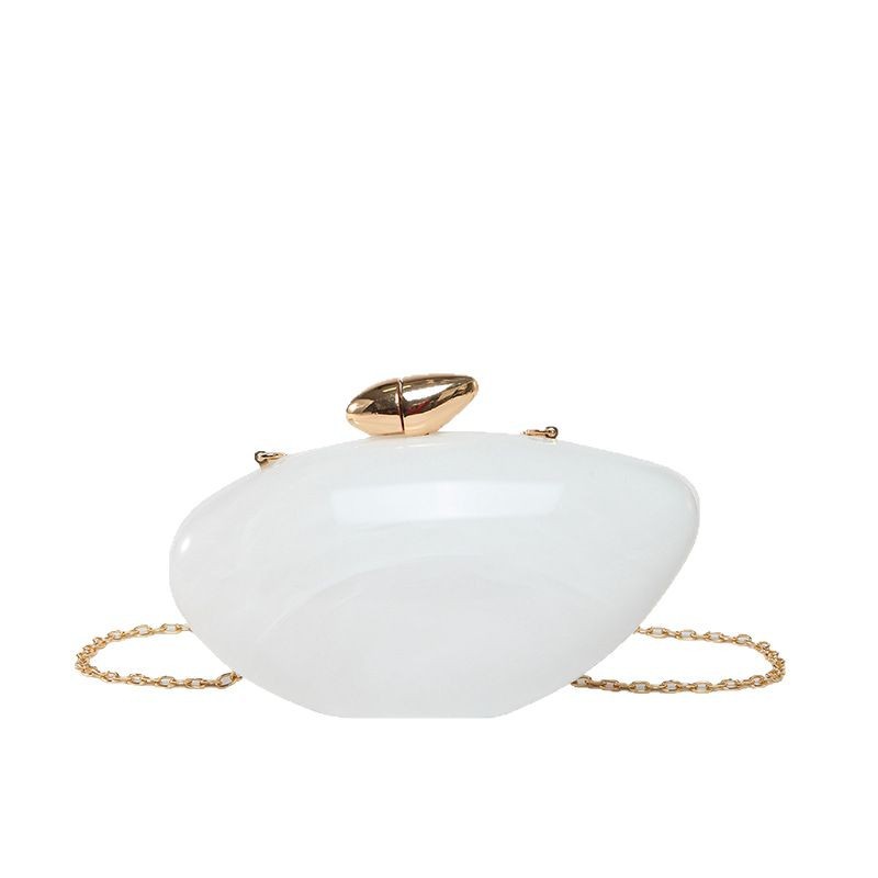 Oval Shell Goose Egg Acrylic Fashion Evening Bag Chain Shoulder Women's