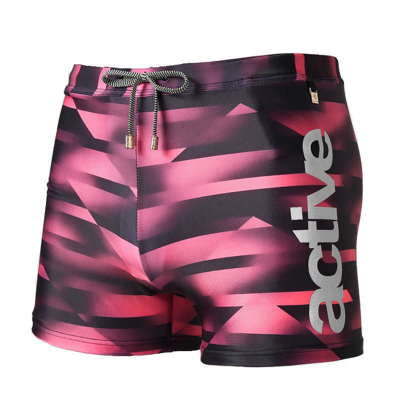 Men's Anti Embarrassment Boxer Swimming Trunks