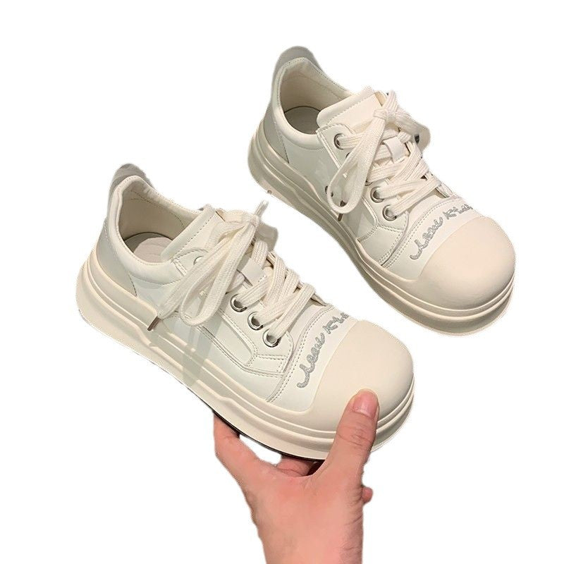 New Autumn Thick Bottom Dad Shoes All-match Increased By Bread Shoes