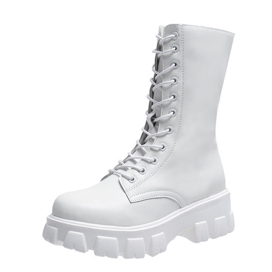 Velvet Mid-tube Microfiber Round Head Artificial Wool Adult Women's Boots