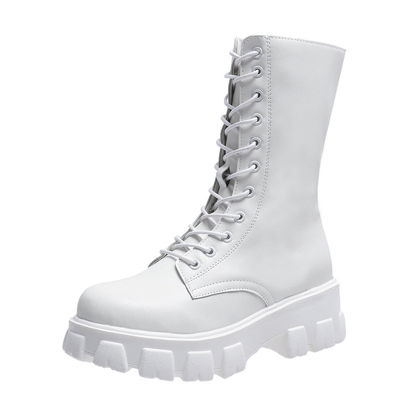 Velvet Mid-tube Microfiber Round Head Artificial Wool Adult Women's Boots