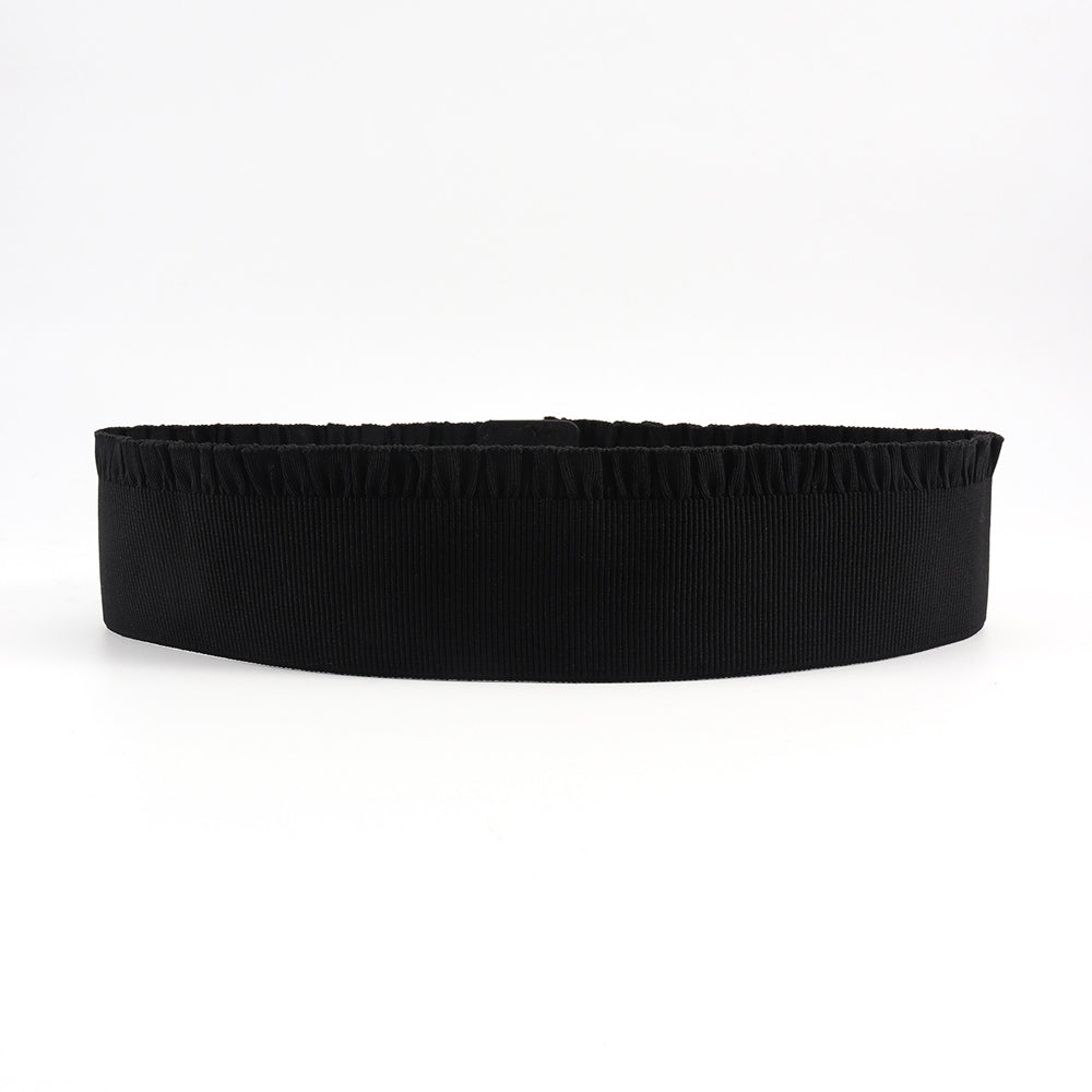 New Belt Women's Style Lace Elastic Belt Waist Seal Fashionable All Match Lady Pure Color Show Thin Decorative Dress