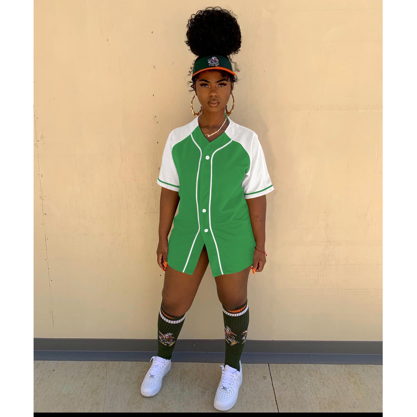 Women's Summer Patchwork Button Short Sleeve T-Shirt Sports Casual Jacket