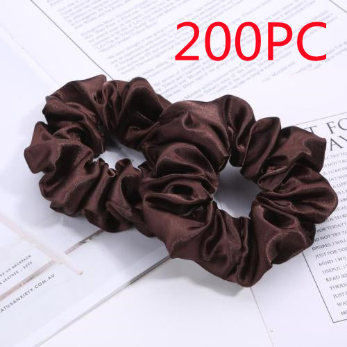 European And American Cloth Circle Head Rope Pure Color Headdress Hair Rope