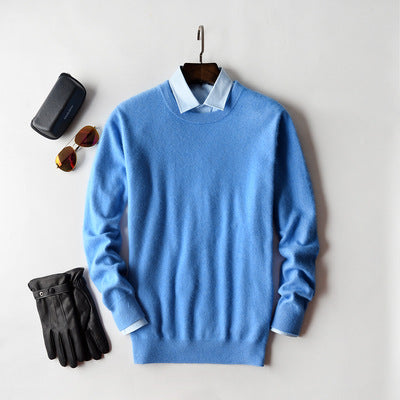 Cashmere Sweater Men's Cashmere V-neck Bottoming Shirt Round Neck Sweetheart Neckline