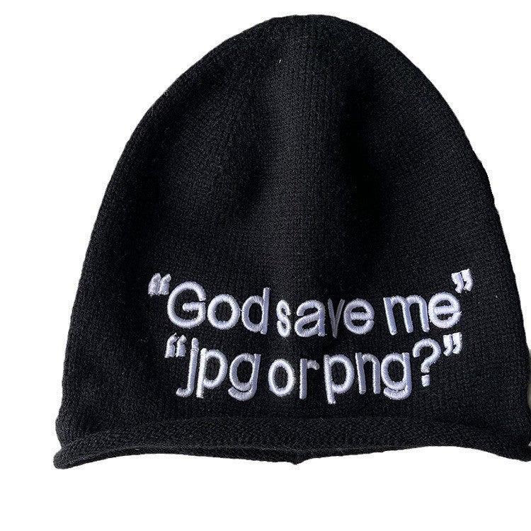 Fashion Letter Curling Pile Heap Cap