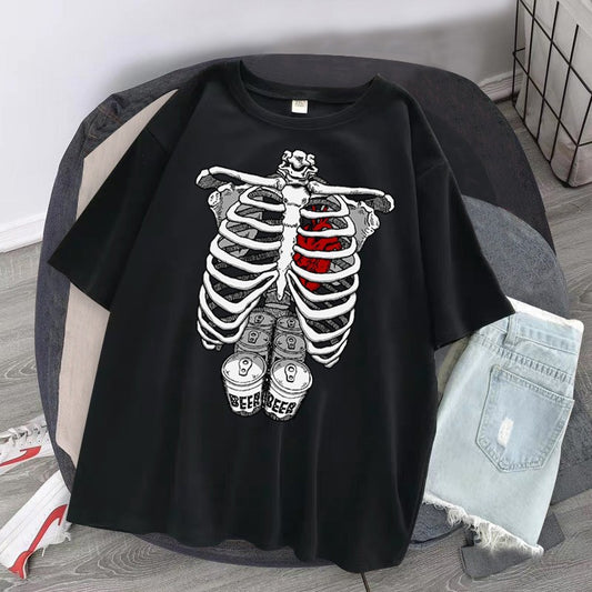 Printed Women's T-shirt Casual Short Sleeve Cool Girl Top