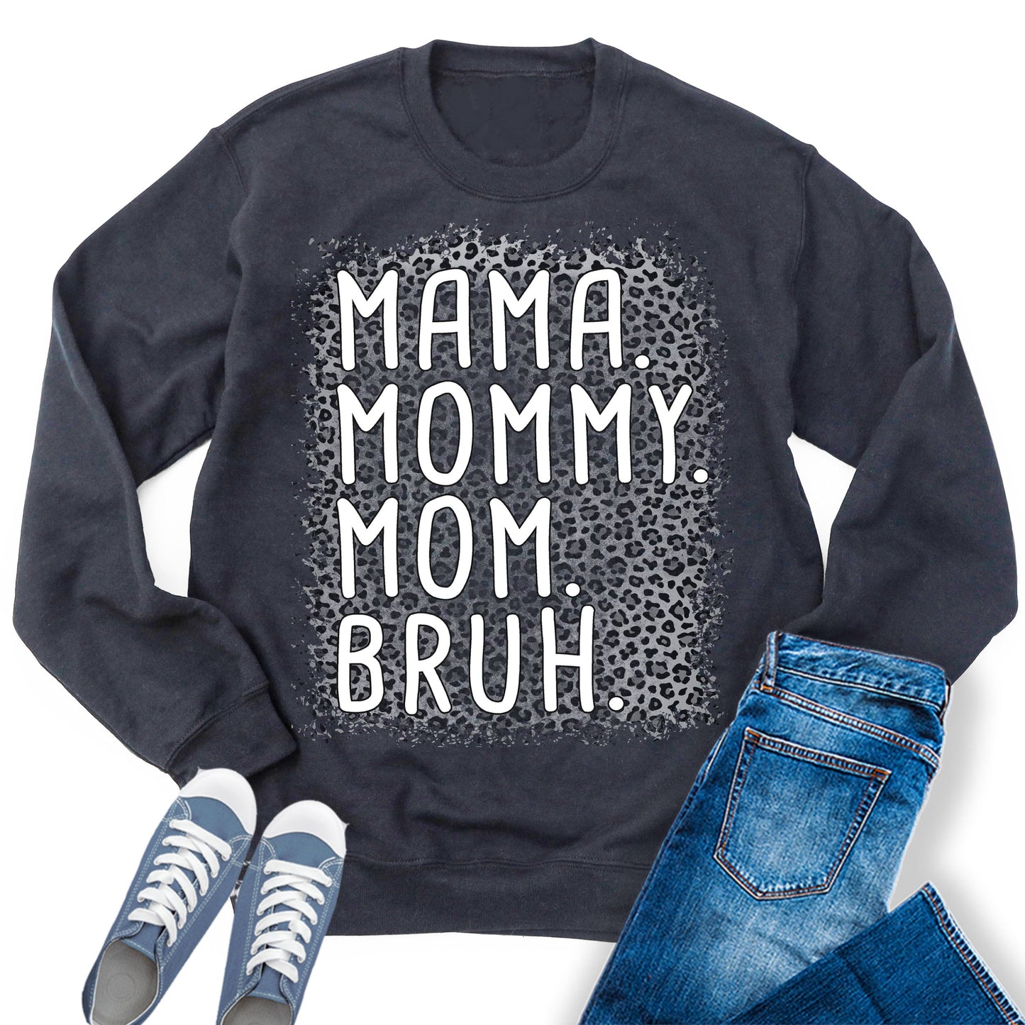 Heavy Combed Cotton Printed Round Neck Long Sleeve T-Shirt