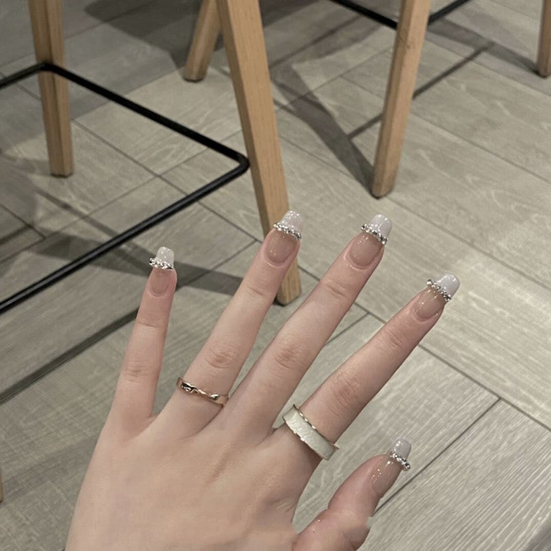 Negleplastre Sløjfe Kæder Diamant Negleplastre