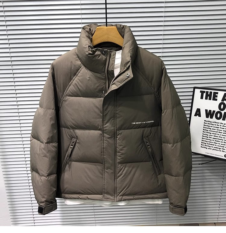 Stand Collar Men's Down Jacket Rooms Thick Warm Jacket