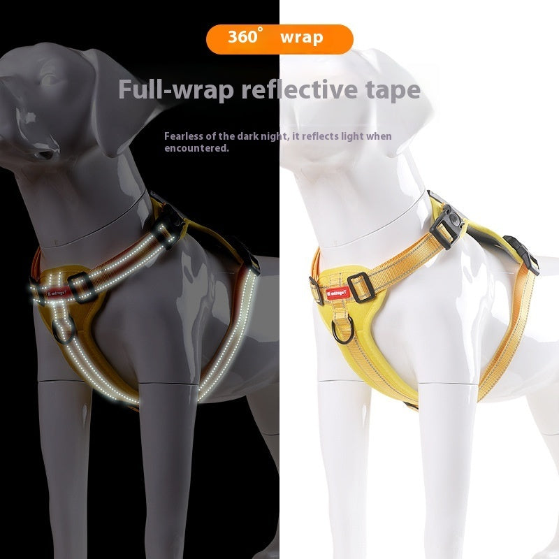 Large, Medium And Small Dog Chest Harness Traction Rope