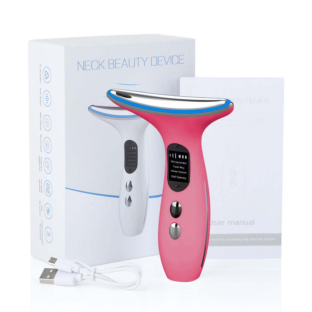 EMS Micro Current Lighting Multifunctional Facial Neck Massage Beauty Apparatus