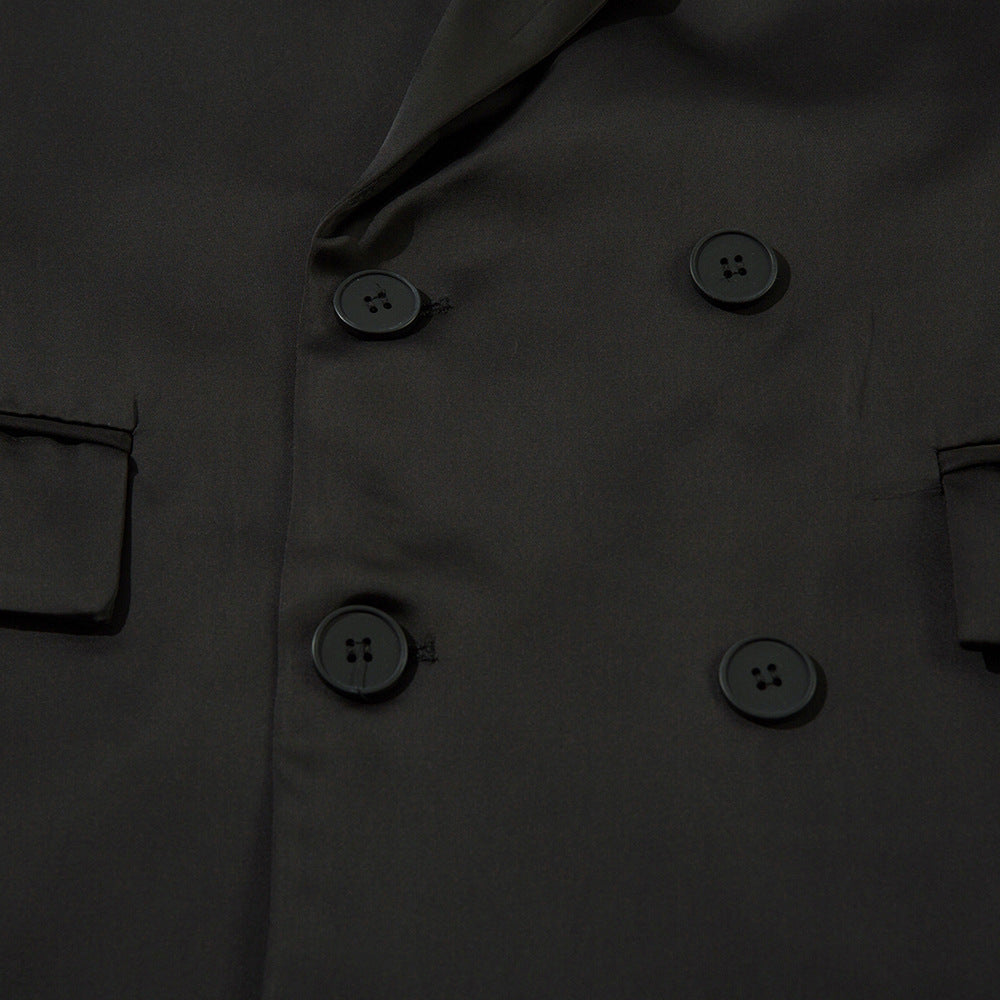 Men's Double Breasted Jag In The Midde Of Back Suit Jacket