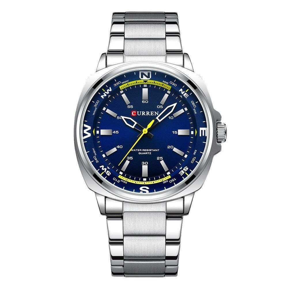 Fashionable Steel-band Casual Business Mens Quartz Watch