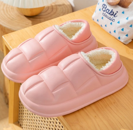 Removable And Washable Cotton Slippers Women's Autumn And Winter Bag Heel