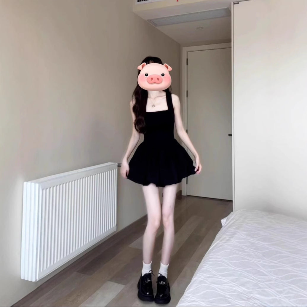 Womens Waist-cinching Figure-flattering Sleeveless Slip Dress