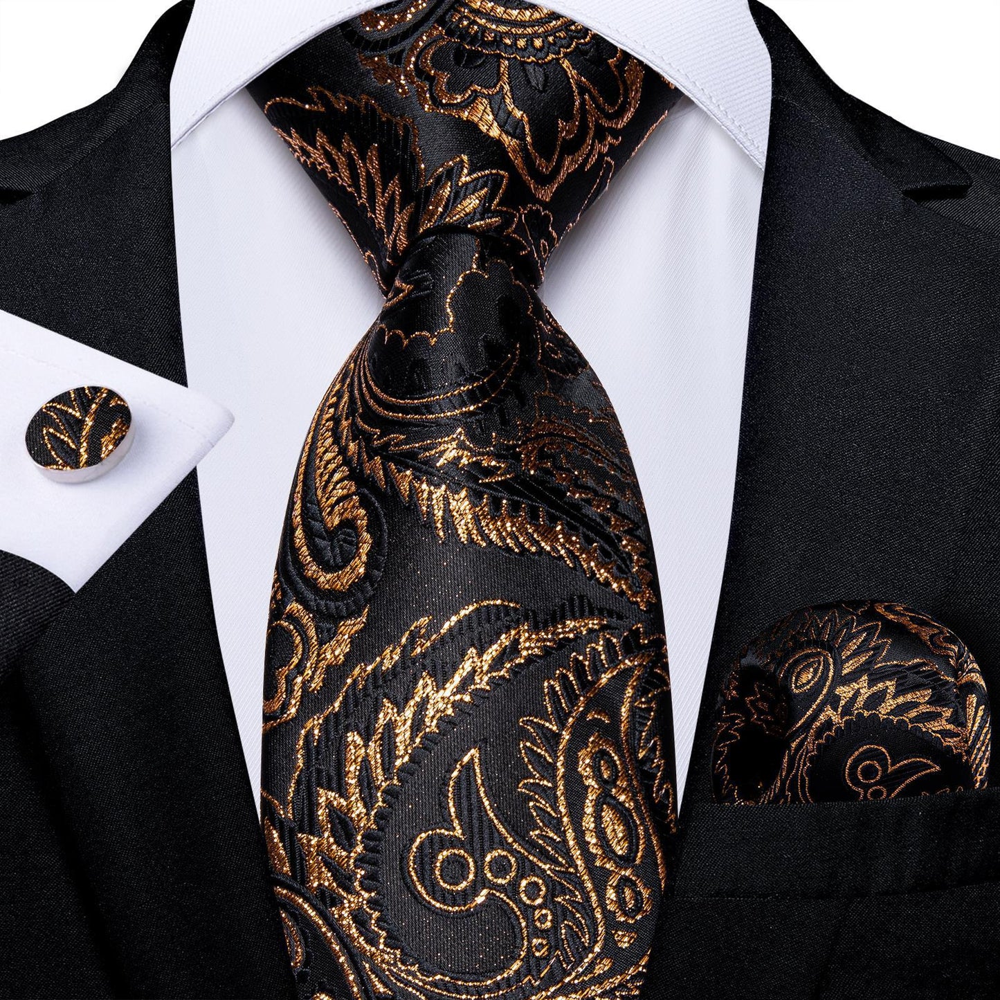 Vintage Jacquard Paisley Tie 3-Piece Set