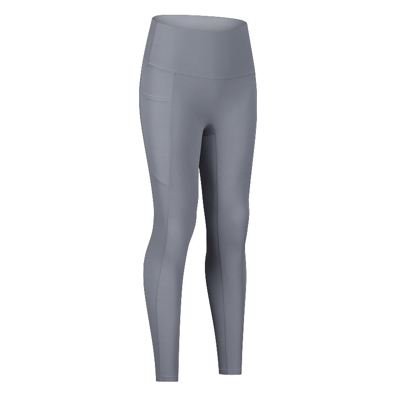 Women's High Elastic Abdominal Running Outdoor Sports Fitness Ninth Pants