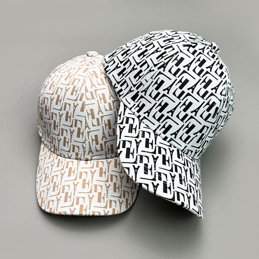 Sun-proof Houndstooth Letter Baseball Cap Men's And Women's Outdoor Breathable