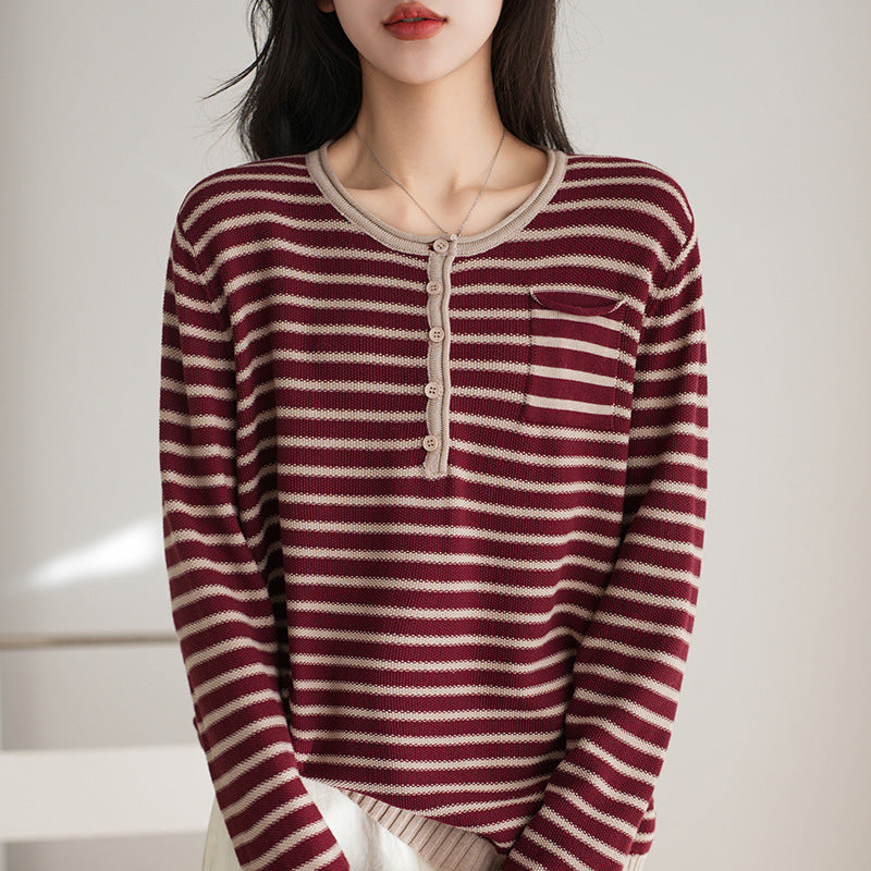 Bottoming Shirt Casual Loose Round Neck Sweater